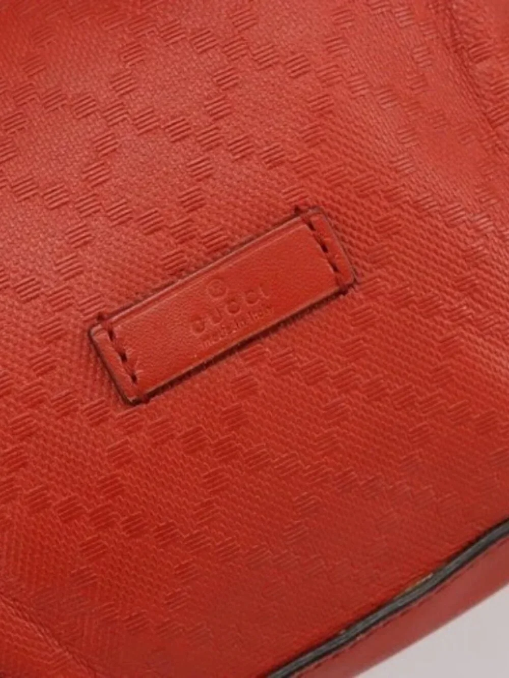GUCCI Diamante Shoulder Bag Leather Red Gold 354229 Auth 181220